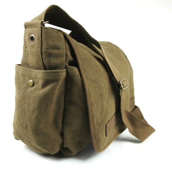 Classic Heavyweight Military Messenger Bag - Picture 2 of 8